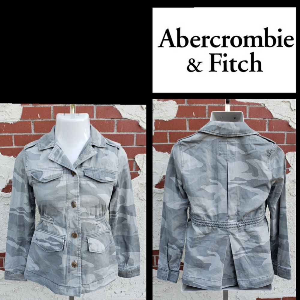 XS women ABERCROMBIE & FITCH utility camo jacket
